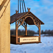 Load image into Gallery viewer, Handmade Wooden Bird Feeder, Personalized Outdoor Decor for Gardens & Patios