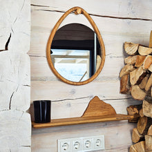 Load image into Gallery viewer, Wooden Mountain Wall Shelf, Nature-Inspired Floating Shelf for Nursery or Cabin