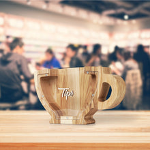 Load image into Gallery viewer, Wooden tip box, Wooden piggy bank