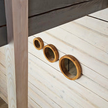 Load image into Gallery viewer, Set of 3 Oak Wood Wall Mirrors, Rustic Wooden Frame Mirrors for Living Room, Bathroom, or Entryway