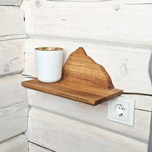 Load image into Gallery viewer, Personalized Mount Everest Wooden Mountain Shelf, Floating Wall Decor