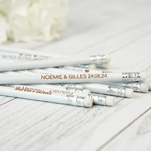Load image into Gallery viewer, Custom Engraved White Wooden HB Pencils, Perfect Personalized Gift for All Occasions
