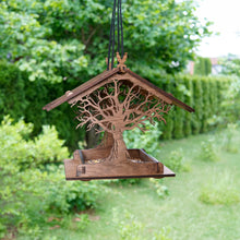 Load image into Gallery viewer, Personalized Wooden Bird Feeder, Decorative Hanging Feeder for Gardens and Outdoor Spaces
