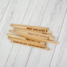 Load image into Gallery viewer, Custom Carpenter Pencil, Funny Dad Construction Gift, Builder Pencil, Woodworker Stocking Stuffer, Graduation Gift for Carpenter