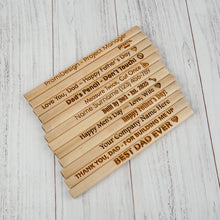 Load image into Gallery viewer, Custom Carpenter Pencil, Funny Dad Construction Gift, Builder Pencil, Woodworker Stocking Stuffer, Graduation Gift for Carpenter