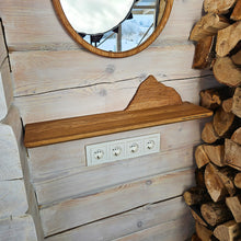 Load image into Gallery viewer, Wooden Mountain Wall Shelf, Nature-Inspired Floating Shelf for Nursery or Cabin