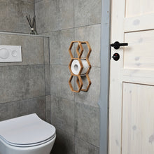 Load image into Gallery viewer, Triple Roll Toilet Paper Holder, Wall Mounted Bathroom Organizer for Extra Storage & Easy Access