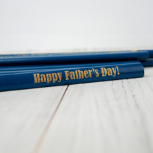 Load image into Gallery viewer, Personalized Blue Carpenter Pencil, Flat Pencil for Woodworking, Carpentry, DIY, Gift for Dad, Father’s Day, Handyman Tool