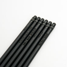 Load image into Gallery viewer, Personalized Black Wooden HB Pencils, The Perfect Personalized Gift Idea