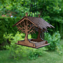 Load image into Gallery viewer, Personalized Wooden Bird Feeder, Decorative Hanging Feeder for Gardens and Outdoor Spaces