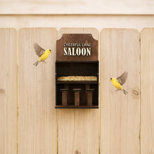 Load image into Gallery viewer, Handcrafted Wooden “Saloon” Bird Feeder, Fully Assembled Rustic Garden Feeder, Ideal Gift for Birdwatching and Outdoor Spaces