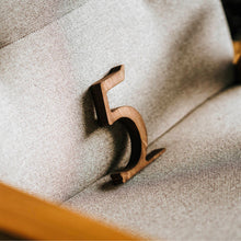 Load image into Gallery viewer, Set of 1-10 Wooden Table Numbers for Weddings and Special Events