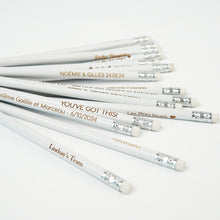 Load image into Gallery viewer, Custom Engraved White Wooden HB Pencils, Perfect Personalized Gift for All Occasions
