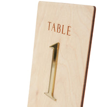 Load image into Gallery viewer, Custom Natural Wood Table Numbers for Rustic Weddings, Unique Reception Decor