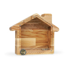 Load image into Gallery viewer, Wooden Piggy Bank, House Shaped Piggy Bank