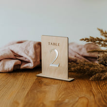 Load image into Gallery viewer, Custom Natural Wood Table Numbers for Rustic Weddings, Unique Reception Decor