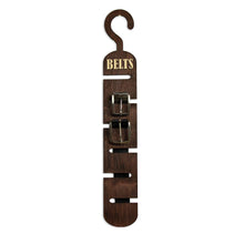 Load image into Gallery viewer, Wooden Belt Hanger for Closet, Space-Saving Wood Rack for Belts, Men’s Closet Accessory & Storage Hook