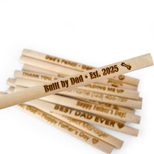 Load image into Gallery viewer, Custom Carpenter Pencil, Funny Dad Construction Gift, Builder Pencil, Woodworker Stocking Stuffer, Graduation Gift for Carpenter