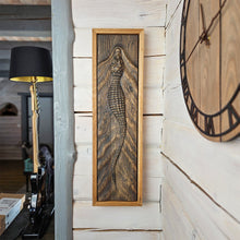 Load image into Gallery viewer, Rustic 3D Wood Crocodile Wall Art, Wooden Animal Sculpture, Unique Wooden Wall Hanging Gift