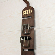 Load image into Gallery viewer, Wooden Belt Hanger for Closet, Space-Saving Wood Rack for Belts, Men’s Closet Accessory & Storage Hook