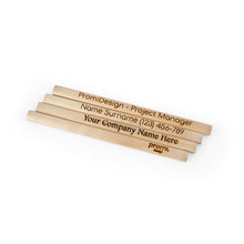 Load image into Gallery viewer, Custom Carpenter Pencil, Funny Dad Construction Gift, Builder Pencil, Woodworker Stocking Stuffer, Graduation Gift for Carpenter