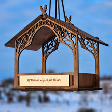 Load image into Gallery viewer, Handmade Wooden Bird Feeder, Personalized Outdoor Decor for Gardens & Patios