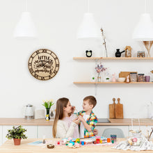 Load image into Gallery viewer, Hanging Round Wall Clock, Silent Wooden Clock