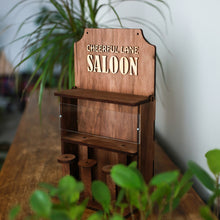Load image into Gallery viewer, Handcrafted Wooden “Saloon” Bird Feeder, Fully Assembled Rustic Garden Feeder, Ideal Gift for Birdwatching and Outdoor Spaces