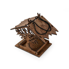 Load image into Gallery viewer, Personalized Wooden Bird Feeder, Decorative Hanging Feeder for Gardens and Outdoor Spaces