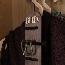 Load image into Gallery viewer, Wooden Belt Hanger for Closet, Space-Saving Wood Rack for Belts, Men’s Closet Accessory & Storage Hook