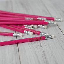 Load image into Gallery viewer, Personalized Pink Wooden Pencils, Cute Custom Stationery for School, Office, or Gifts