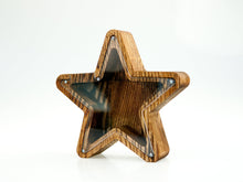 Load image into Gallery viewer, Wooden Piggy Bank Star (Brown, Engraving)