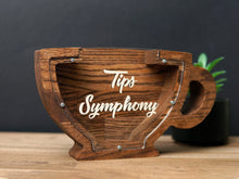 Load image into Gallery viewer, Wooden Piggy Bank Cup (Brown, Engraving)