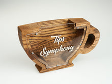 Load image into Gallery viewer, Wooden Piggy Bank Cup (Brown, Engraving)