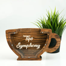 Load image into Gallery viewer, Wooden Piggy Bank Cup (Brown, Engraving)