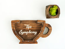 Load image into Gallery viewer, Wooden Piggy Bank Cup (Brown, Engraving)