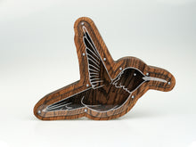 Load image into Gallery viewer, Wooden Piggy Bank Hummingbird (Brown, Engraving)