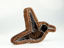 Load image into Gallery viewer, Wooden Piggy Bank Hummingbird (Brown, Engraving)