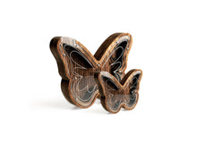Load image into Gallery viewer, Wooden Piggy Bank Butterfly (Large, Brown, Engraving)