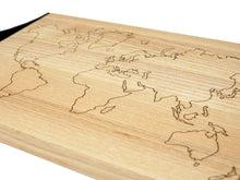 Load image into Gallery viewer, Natural Wood Cutting Board With Leather Handles (3 colors, personalization)