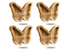 Load image into Gallery viewer, Wooden Piggy Bank Butterfly (Large, Brown, Engraving)
