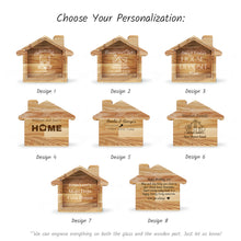 Load image into Gallery viewer, Wooden Piggy Bank, House Shaped Piggy Bank