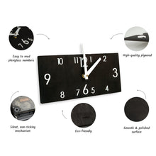 Load image into Gallery viewer, Wooden Wall Clock Black (2 Sizes)