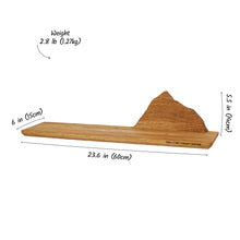 Load image into Gallery viewer, Wooden Mountain Wall Shelf, Nature-Inspired Floating Shelf for Nursery or Cabin