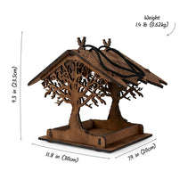 Load image into Gallery viewer, Personalized Wooden Bird Feeder, Decorative Hanging Feeder for Gardens and Outdoor Spaces