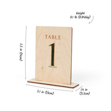 Load image into Gallery viewer, Custom Natural Wood Table Numbers for Rustic Weddings, Unique Reception Decor