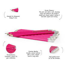 Load image into Gallery viewer, Personalized Pink Wooden Pencils, Cute Custom Stationery for School, Office, or Gifts