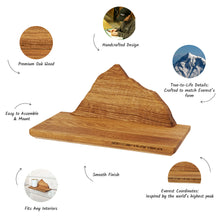 Load image into Gallery viewer, Personalized Mount Everest Wooden Mountain Shelf, Floating Wall Decor
