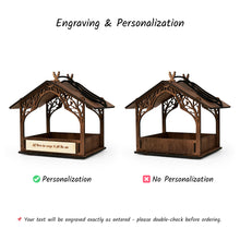 Load image into Gallery viewer, Handmade Wooden Bird Feeder, Personalized Outdoor Decor for Gardens & Patios