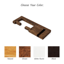 Load image into Gallery viewer, Wood Toilet Paper Holder with Phone Shelf, Wall Mounted Oak Roll Holder for Bathroom, Minimalist Toilet Paper Storage